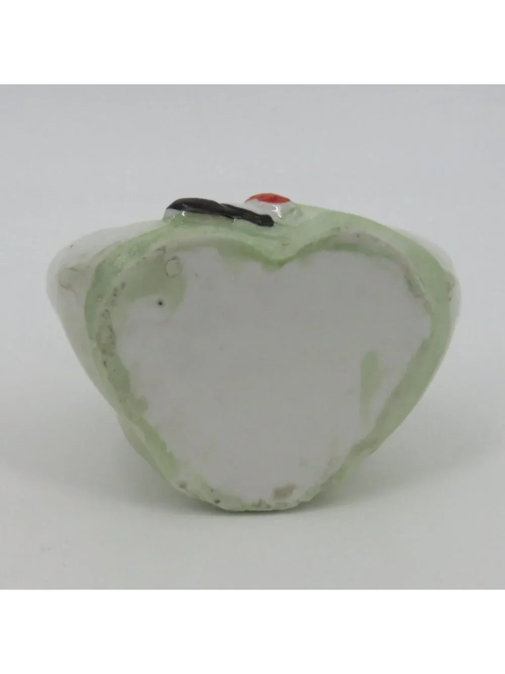 VTG Pierrot Clown Porcelain Double Opening Vase Green Red Yellow Iridescent MCM